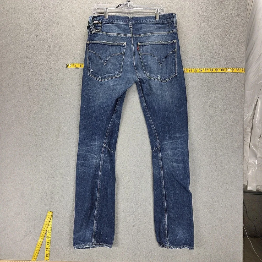 Vintage Levis Engineered Jeans Mens 34x34 Blue Twisted Zip Fly Medium Wash
